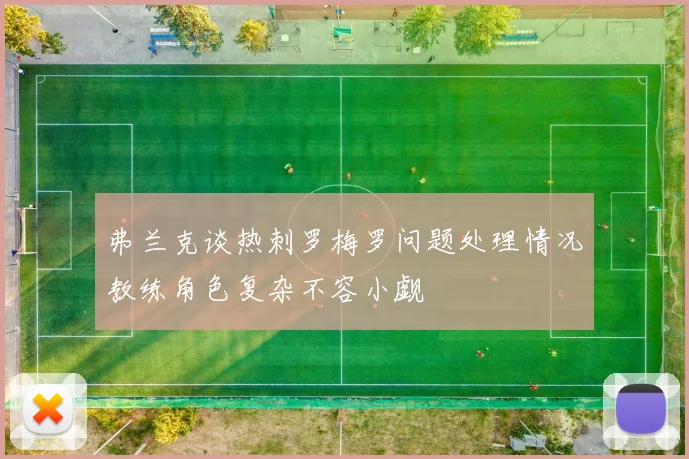 弗兰克谈热刺罗梅罗问题处理情况教练角色复杂不容小觑